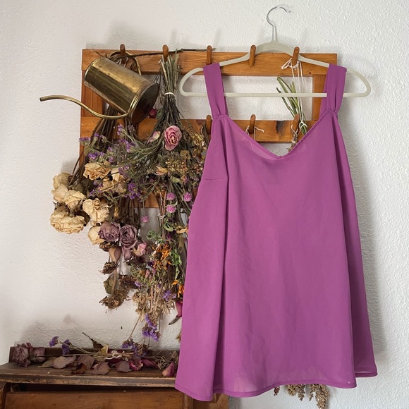 Lane Bryant Tops - Lane Bryant Sheer Purple Tank